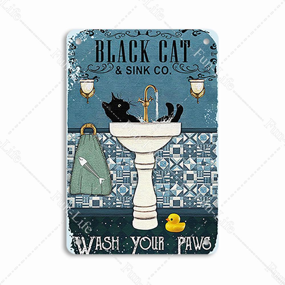 Vintage Cat Metal Sign Poster, Home Decor, Retro Animals Tin Sign, Living Room, Pet Shop, Bar, Hotel, 20x30cm