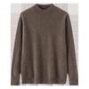 Men's Cross-Border Exclusive 100% Wool Half-High Neck Loose Knit Pullover Sweater