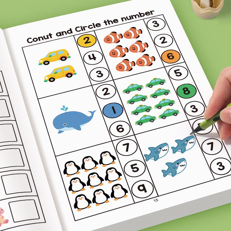 64 Page Children s Math Workbook : Tracing Numbers Addition Plus Subtraction Exercises Early Education Activities Ideal for Children Aged 3 Plus
