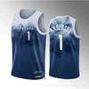 Męska Koszulka do Koszykówki Minnesota Timberwolves Edwards 5 Towns 32 Wiggins 1 Dekolt V Bez Rękawów Bawełniana Koszulka Sportowa