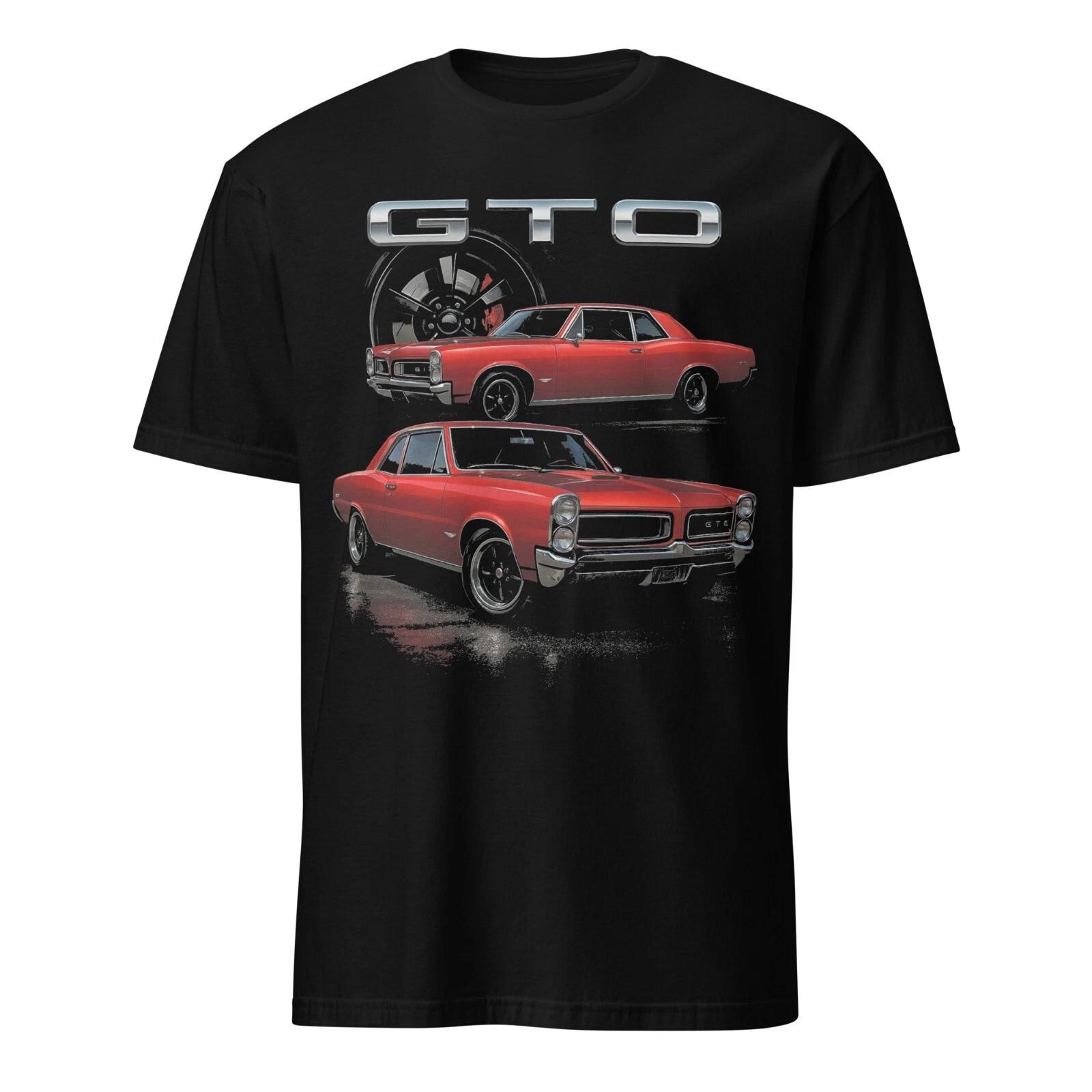 1966 GTO Le Mans Muscle Car T-Shirt – Vintage Red Classic American Automotive L