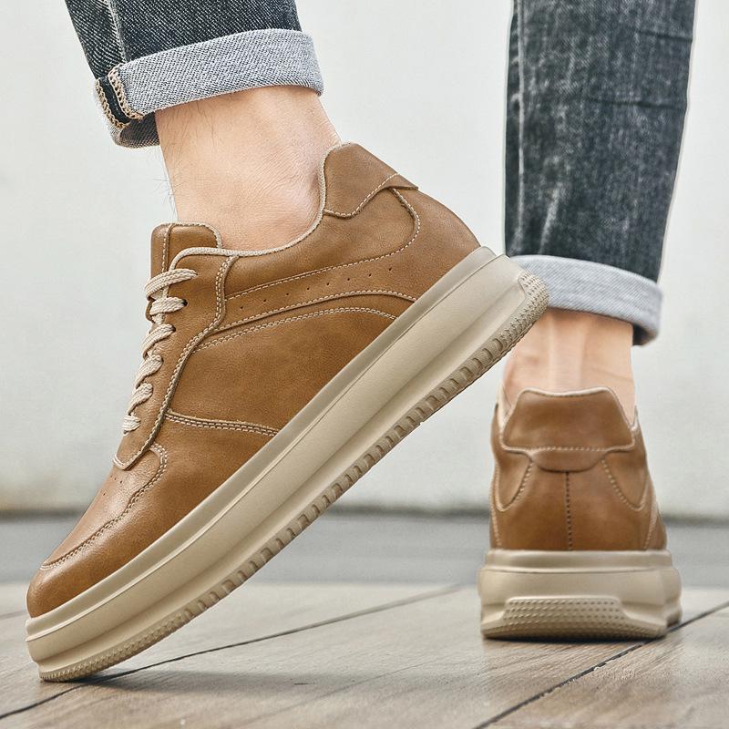 Men's Height-Enhancing Platform Shoes - 8CM or 6CM Elevation, Thick Sole, Casual Sports Style