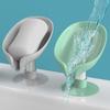 Leaf Shape Soap Box Drain Soap Holder Bathroom Accessories Suction Cup Soap Dish Tray Soap Dish for Bathroom Soap Container