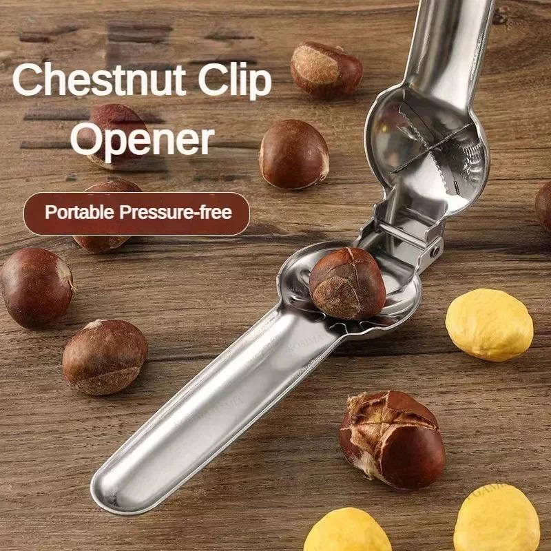 Chestnut Opener Cross-cut Shelling Machine Raw Chestnut Clip Can Opener Gadgets Walnut Shell Opener Household Kitchen Tools