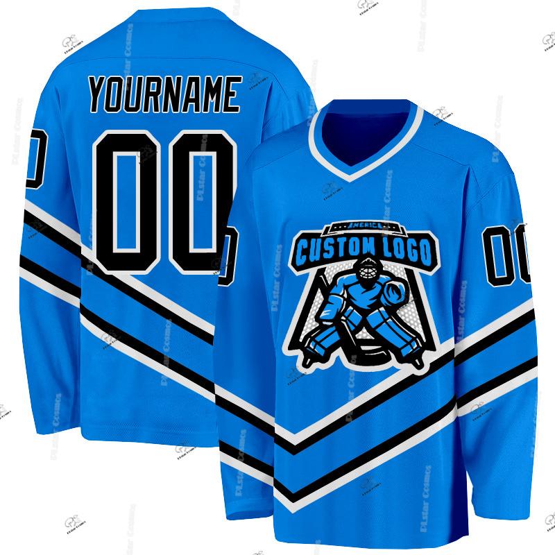 Custom Name Team Suits Gradient Graffiti Colorful Vintage Retro Breathable Pullover 3DPrint Casual V-Neck Hockey Jersey Shirts R