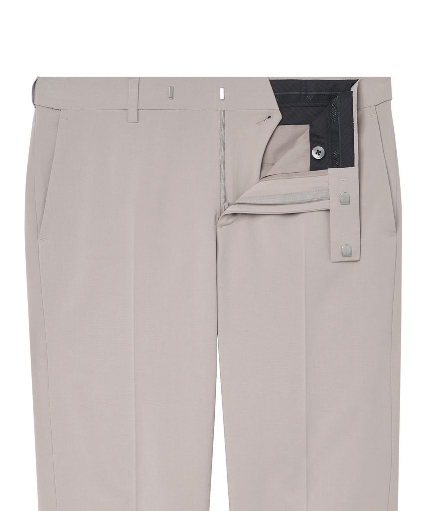 Musinsa Standard [Cooltandard] Semi-Wide Hidden Elastic Waist Slacks [Light Beige]