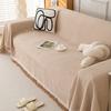 Cream Style Sofa Cover Full Coverage Universal All Season Couch Blanket for Picnic Camping
