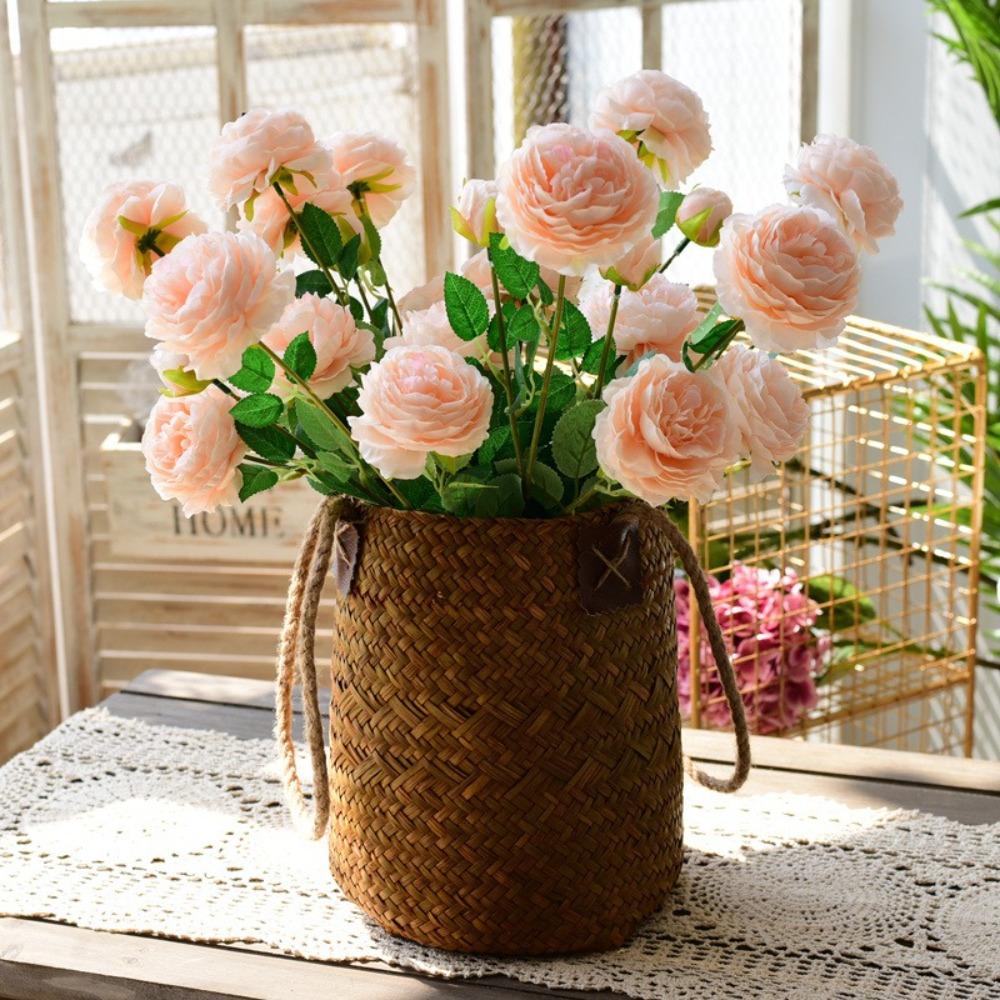 Home Decor Grass Woven Flower Basket Indoor Universal Plant Pot Outdoor Succulent Organizer