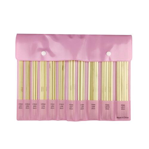 55PCS/1Set Sweater Needle Double Pointed Knitting Needles 7.87inch Stainless Knitting Needles Set Knitting Kit 2.5-6.0mm