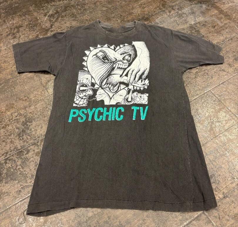 Rare Psychic TV Vintage Graphic T-Shirt size s to 5xl 100% cotton reprint Unisex T-Shirt XXL