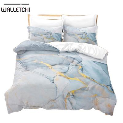 3D Printed Art Marbling Bedding Set Down Quilt Cover With Pillowcase Double Complete Queen King Bedding