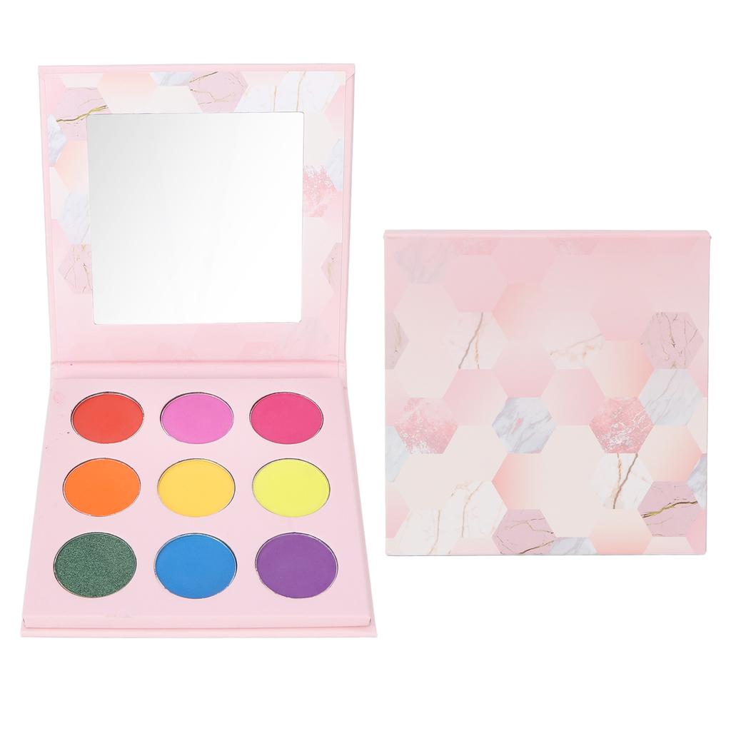 Eyeshadow Palette 9 Colors Portable Long Lasting Eye Makeup Pallet Pigmented Cosmetics Gift 0.2oz
