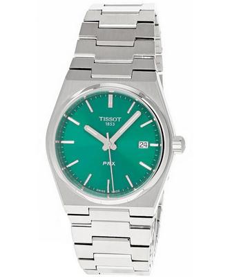 PRX T-Classic nerezová ocel zelený ciferník Quartz T137.210.11.081.00 100M unisex hodinky