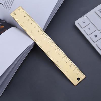 18CM Kreatywny Retro Mosiężny Skala Miarka Narzędzie Miernicze Linijka Narzędzie Miernicze DIY Gruby Rysunek Miedziana Linijka Narzędzie Piśmiennicze Metal