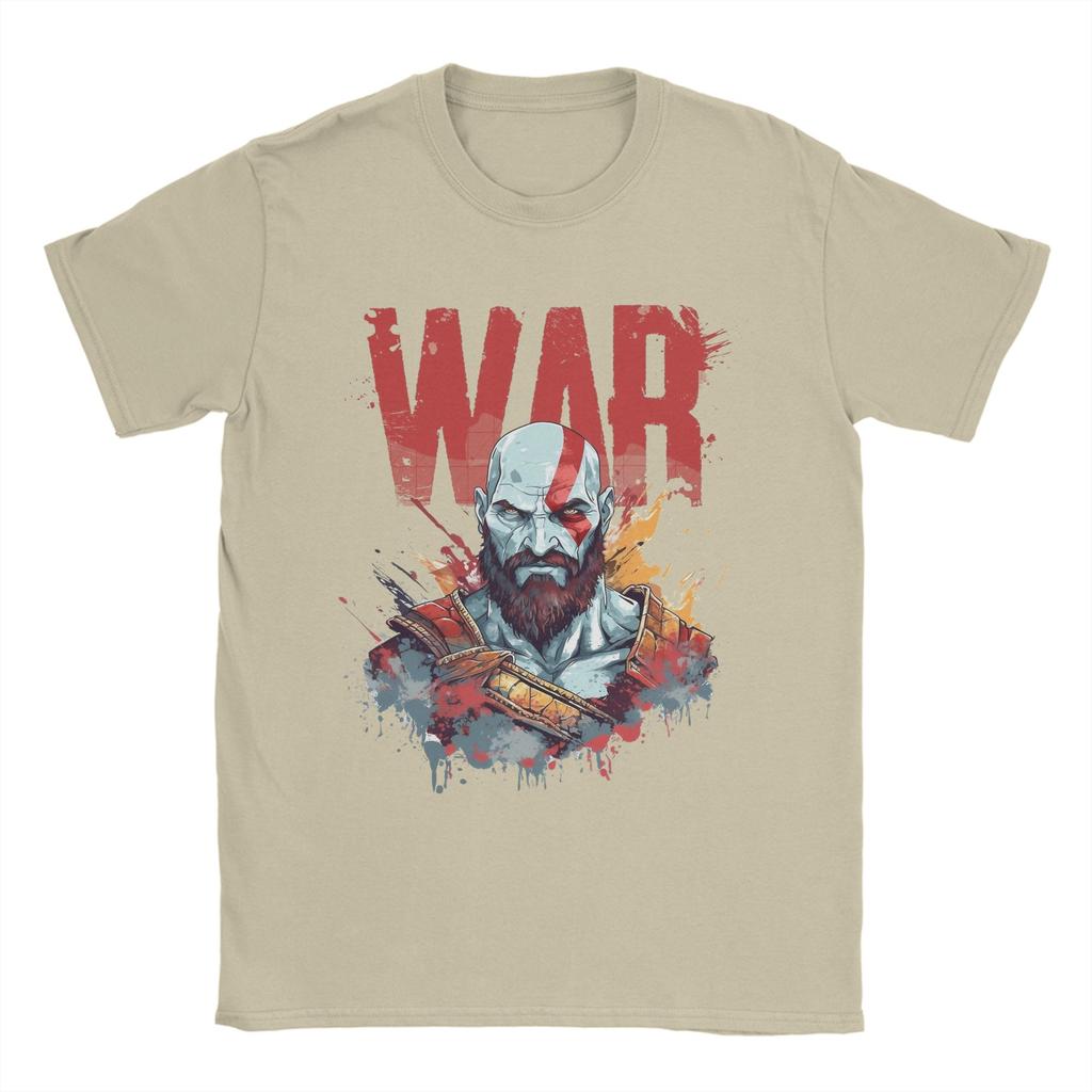 THE GOD OF WAR Unisexs T Shirt Novelty Tee Shirt Short Sleeve Round Neck TShirts Cotton New Arrival Tops
