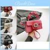 Schicke Stylische Pu-Leder Handtasche Für Damen Kleine Quadratische Tasche In Schwarz Weiß Rot Rosa Braun Grün