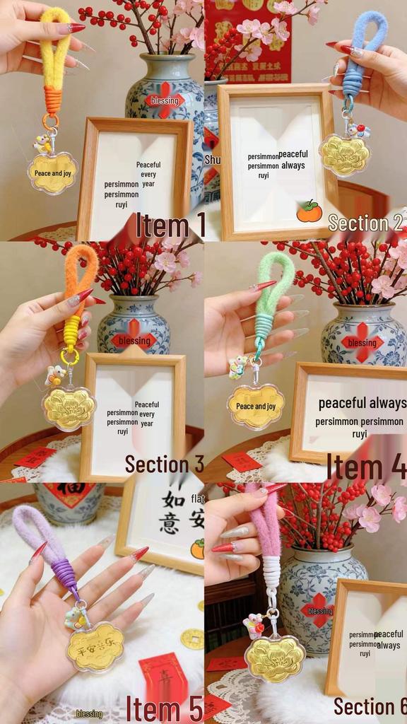 2026 Solid 999 Gold Four-Leaf Clover Good Luck Pendant Keychain