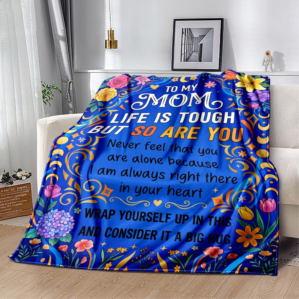 Best Mom In The World Flannel Blanket-Soft and Suitable for Sofas,Beds,Offices,Travel,All Seasons,Great Gift for Holidays and Birthdays.