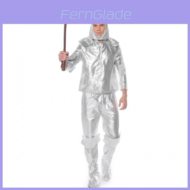 Adult Men's Green Wizard Of Oz Cosplay Tin Man Costume For Anime Character Play