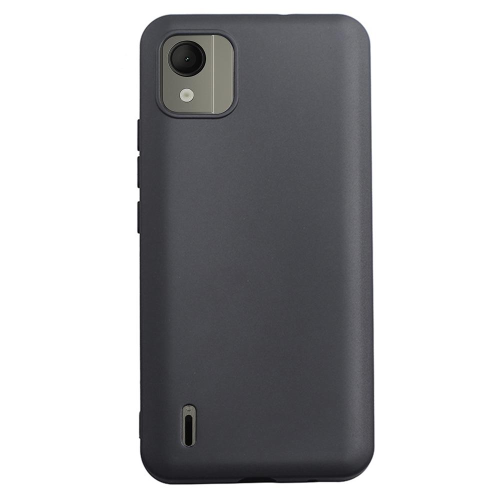 

Glossy Phone Case for Nokia C110,Anti-scratch TPU Protective Phone Cover Black