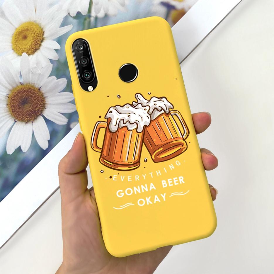 For Huawei P30 Lite Case Cute Fashion Carton Cover Soft Silicone Phone Case For Huawei P30 Pro P 30 Lite P30Lite Back Cover Bags