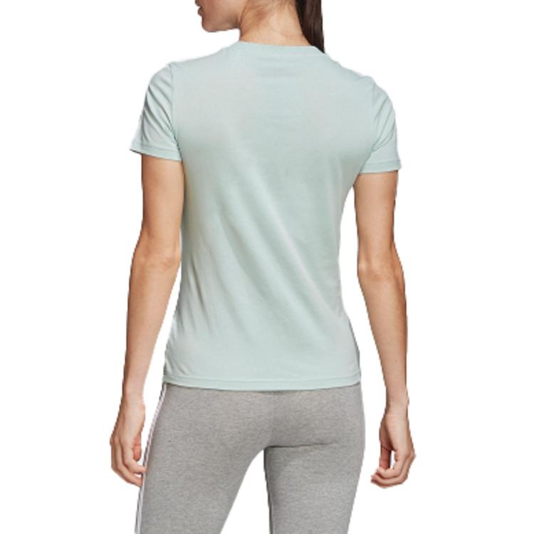 Adidas Cotton Sport Short Sleeve T-Shirt Women Tops Light-Green FM6429