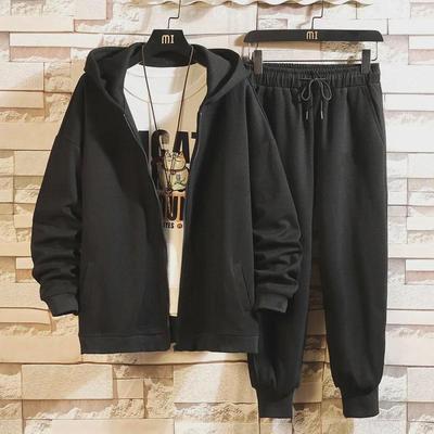 Boys' Trendy Two-Piece Cardigan & Sweater Set for Autumn/Winter - Large, Loose-Fit Casual Sportswear.