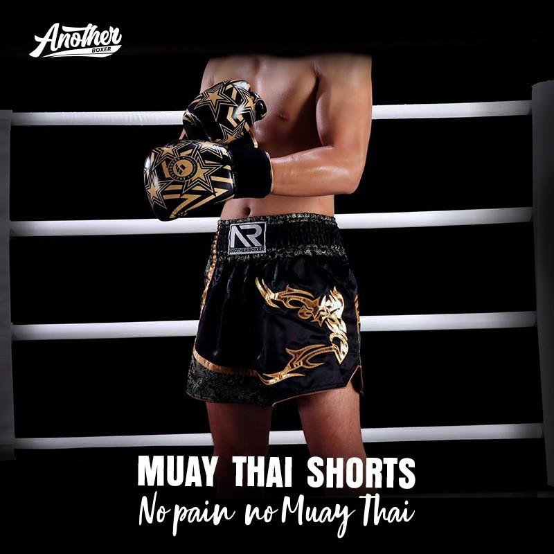 Pantalones Cortos de Muay Thai AnotherBoxer para Hombres, Mujeres, Niños, Equipo de Entrenamiento y Combate MMA, Cuero Bordado, Combate