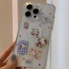 Hello Kitty Glitter Star Transparent Phone Case for Apple Models (iPhone 16/15/14/12/11/8/7 Plus/XS/XR/Pro Max) - Soft and Stylish