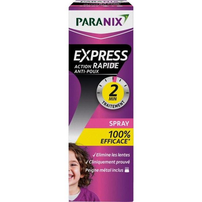 Oméga Pharma Paranix Express Anti-lice Spray 95ml + Metal Comb Included