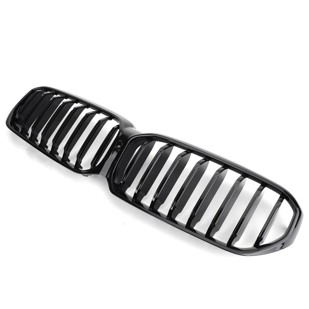 Gloss Black Front Grill Grille W/Camera Fit BMW 5-Series LCI G30 G31 2021-2022