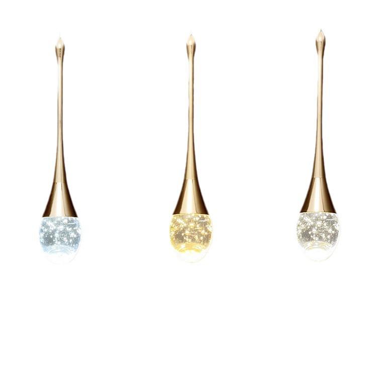 Luxury Crystal Pendant Light: Elegant Bedside or Background Illumination