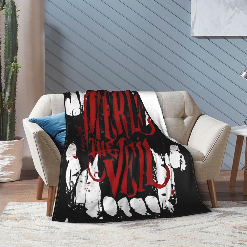 Vintage Pierce the Veils Rock Music Band Blanket Multiple Sizes Soft Fuzzy Plush PTV Punk Throw Blankets for Sofa Couch and Bed