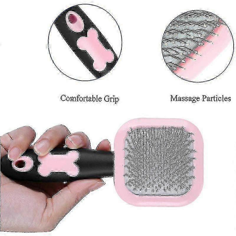 Small Dog Brush Pet Grooming Brush Cat Brush Pet Grooming Tools Pink
