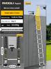 Magdolli Stainless Steel Telescopic A-frame Ladder, Multifunctional Foldable Indoor Aluminum Alloy Stair Ladder