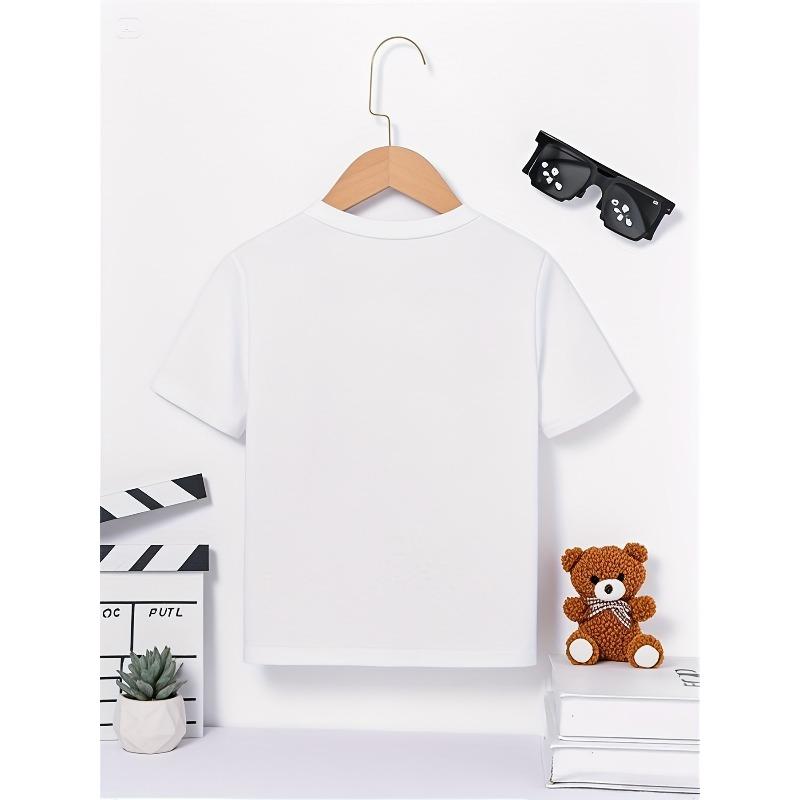 European Size Childrens Round Neck Short Sleeved T Shirt with Unique English Print  AIN'T NO FAMILY LIKE THE ONE I GOT