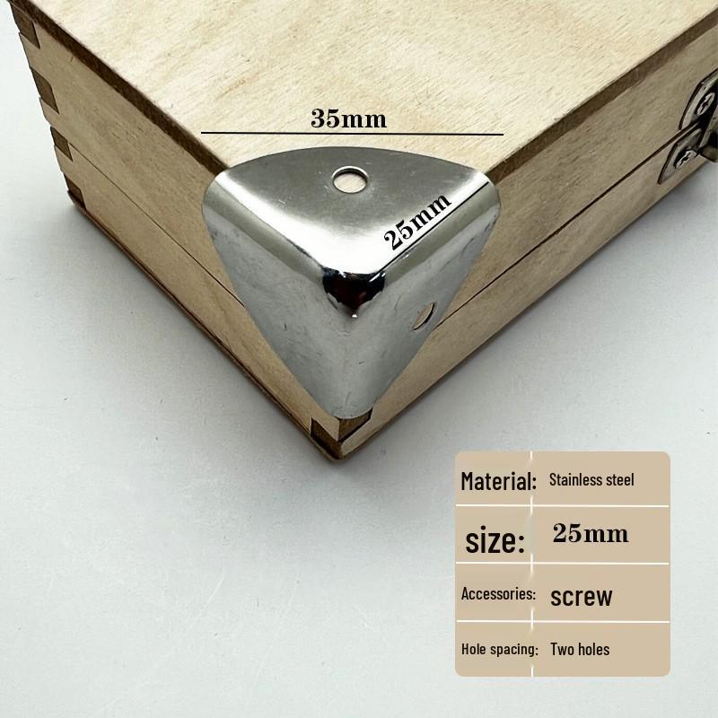 Narożnik ze stali nierdzewnej do pudełek rzemieślniczych 25x25mm