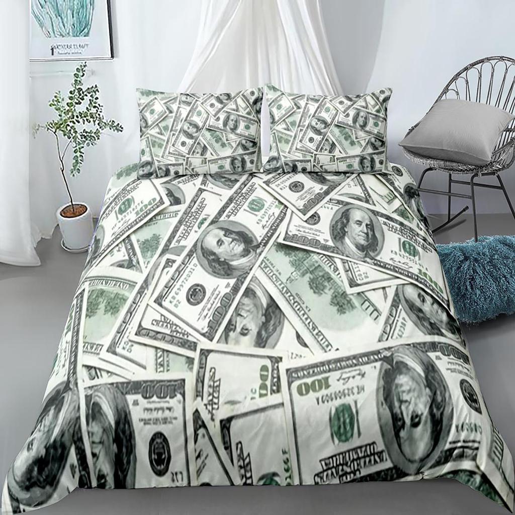 3D Home Textile Banknote Quilt Cover Digital Printing Three-Piece Digital Printing