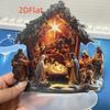 2D Flat Ornaments, Christmas Scene Decorations, Nativity Scenes for Homes, Offices and Bookstores - Multifunctional Holiday Table Decorations,