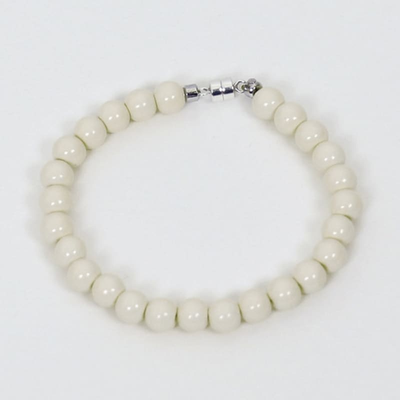 Less is more cream ball bracelet