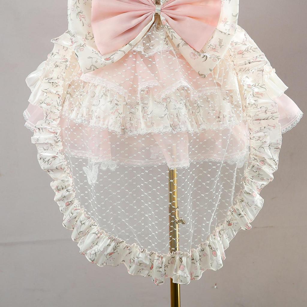 2026 Mädchen Lolita Monet Garten Prinzessinnenkleid - Stilvolles Sommer-Geburtstagsparty-Outfit