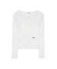 Nigaennikol Henley Neck Layered Sleeve Top_Ivory