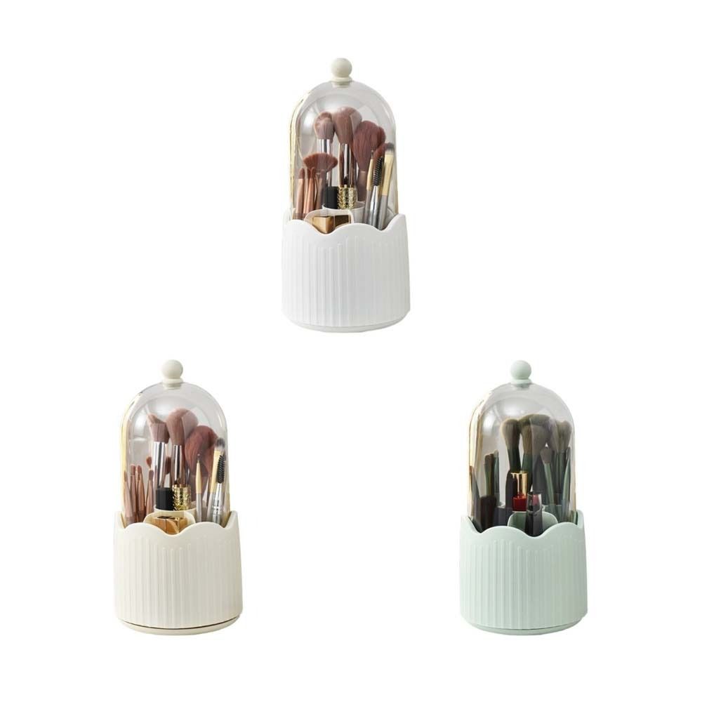 Dust-proof Rotatable Makeup Brush Box Detachable Desktop Makeup Organizer  Lipstick Eyebrow