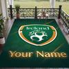 Custom Text Printed Rug Ireland Rugby Non Slip Floor Carpet For Home Room Decor