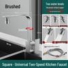 Stainless Steel Kitchen Faucet with Hot/Cold Water and 360° Swivel