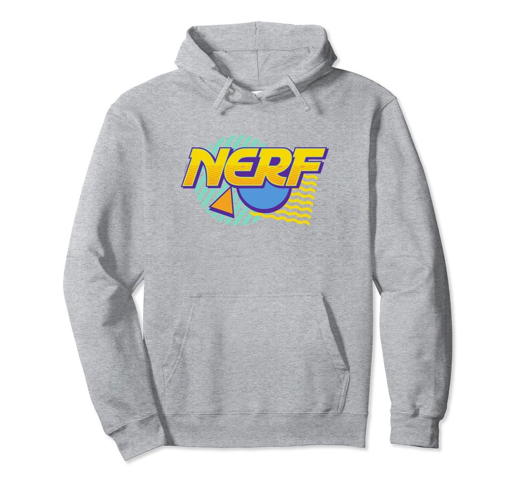 Nerf Retro 90's Style Multi Colored Geometric Logo Hoodie