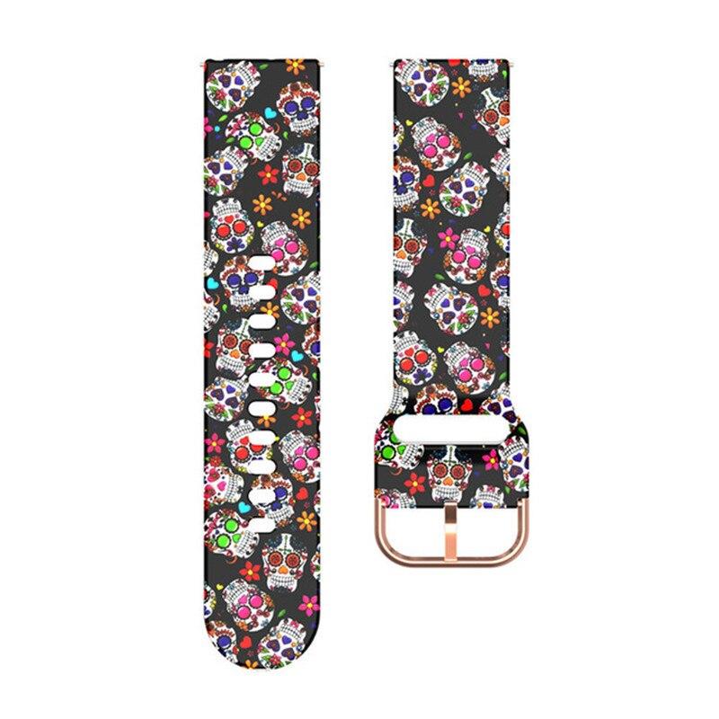 20mm 22mm Silicone Strap For Samsung Galaxy Watch Gear S3 Active 2 Graffiti Style Strap For Garmin Watch Moto 360 HuaMi Amazfit Bip Huawei Watch Band