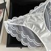 Low Waist Seamless Lace Briefs Ultra-thin Women's Mesh Underpants Lace Flower Panties  Lingerie