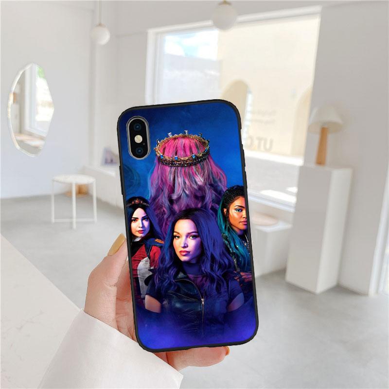 CJ33 Descendants Soft Shell Phone Case for iPhone 16 15 14 13 12 Pro Max Plus Mini