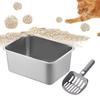 Open Litter Pan Pet Bedpan Stainless Toilet Anti Splashing Portable Cat Litter Basin Kitty Litter Pan for Bunny Cat
